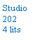 Zone de Texte: Studio 202 4 lits